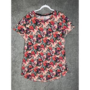 Natori Spring Essentials Floral Watercolor Sleep‎ Shirt Womens Large Nightshirt